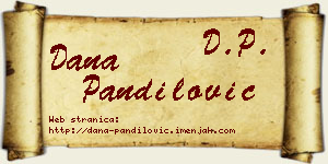 Dana Pandilović vizit kartica